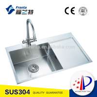 10 inches rectangular stainless steel handmade laundry sink with wash board