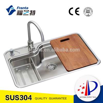 Hot sale 304 above counter large single bowl rectangular 20 gauge stainless steel kitchen sink