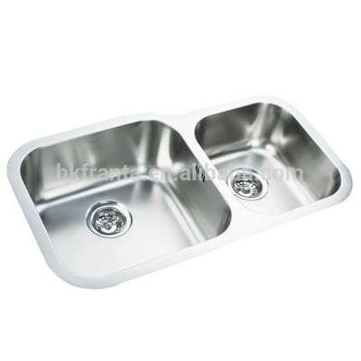 China factory double bowl retangular 304 stainless steel undermount sink